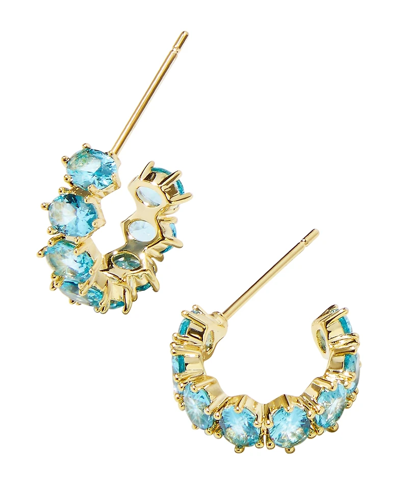 Kendra Scott 2-Piece Cubic Zirconia Cailin Pendant Necklace and Huggie Earrings Gift Set