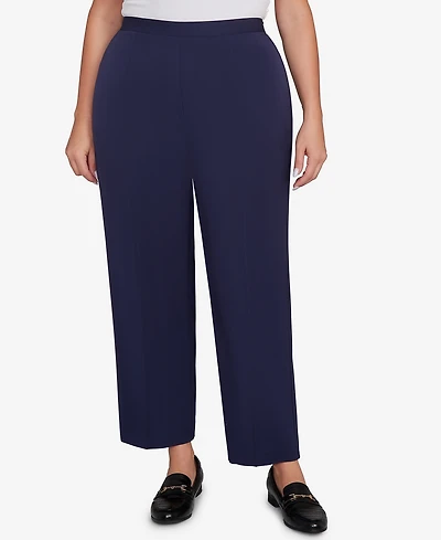 Alfred Dunner Plus Saratoga Springs Side Seam Pocket Short Length Twill Pants