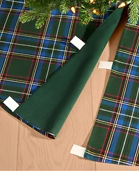 Elrene Stowe Tartan Plaid Cotton Christmas Tree Round Skirt, 48"