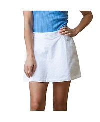 Hope & Henry Women's Organic Cotton Eyelet Skort