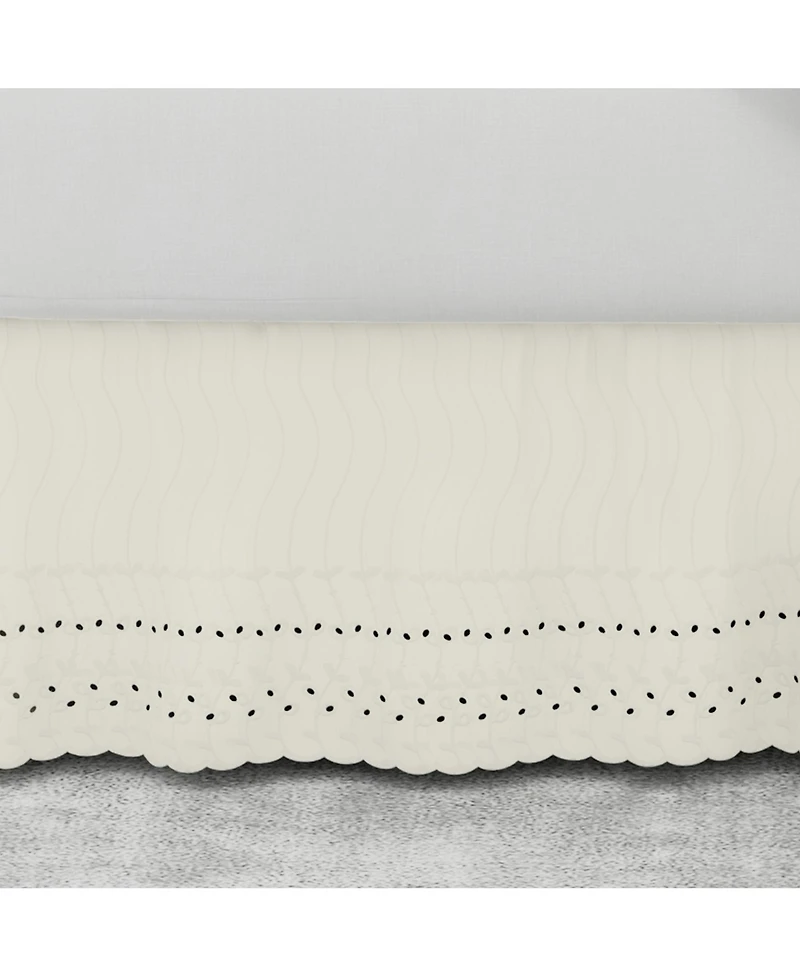 Fresh Ideas Ruffled Eyelet 14" Drop Bedskirt