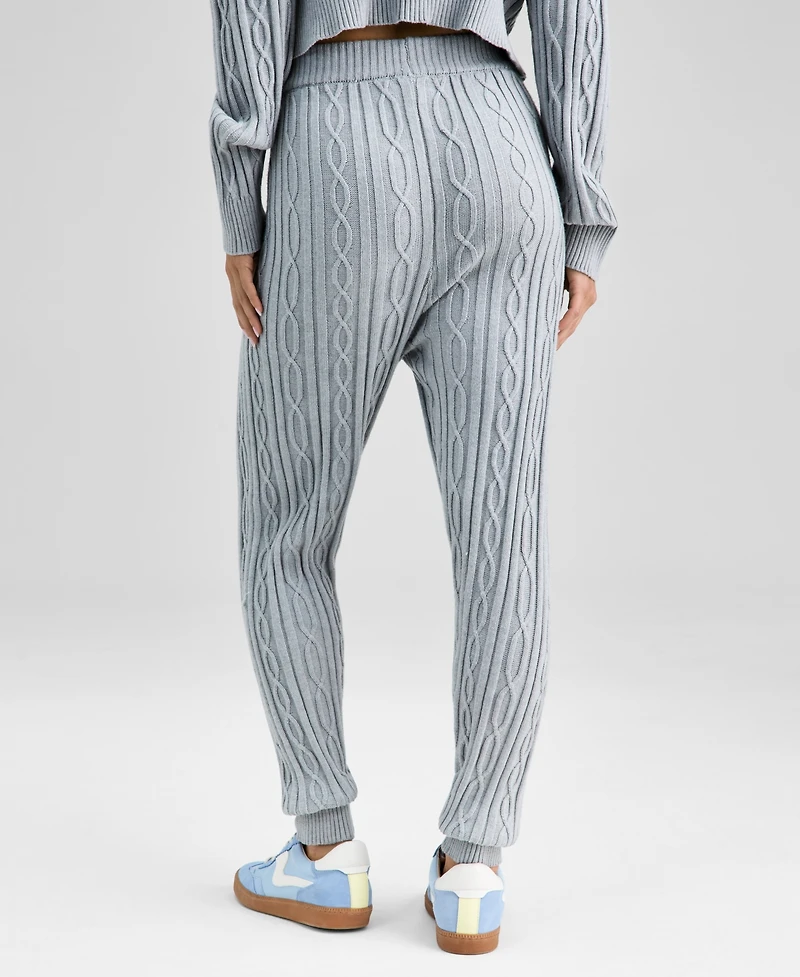 And Now This Women's Cable-Knit Jogger Pants, Macy's Exclusive