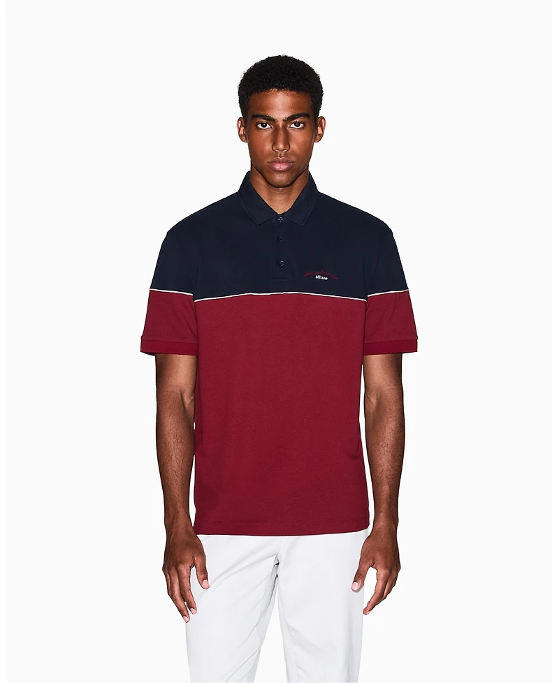 A|X Armani Exchange Men's Color Block Pique Polo Shirt