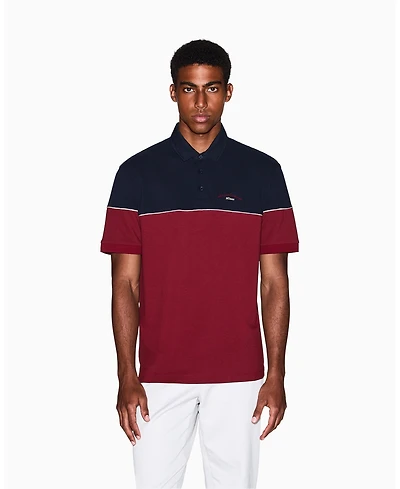A|X Armani Exchange Men's Color Block Pique Polo Shirt