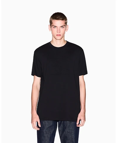 A|X Armani Exchange Men's Tonal Grid Box Graphic T-Shirt
