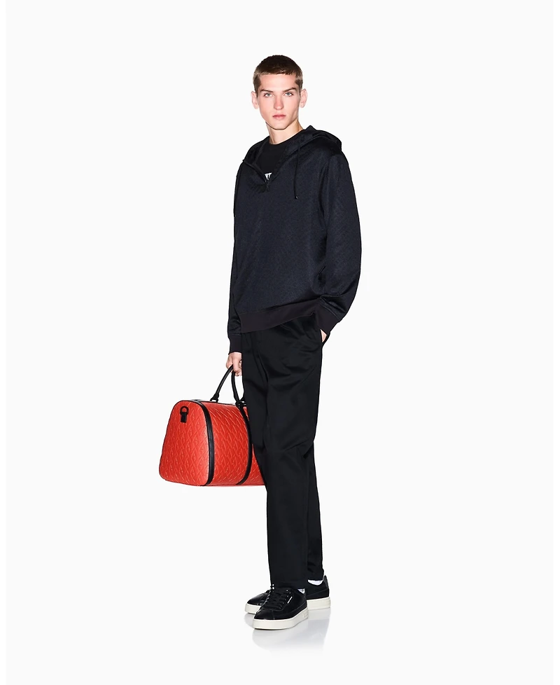 A|X Armani Exchange Men's Jacquard Allover Logo Hoodie