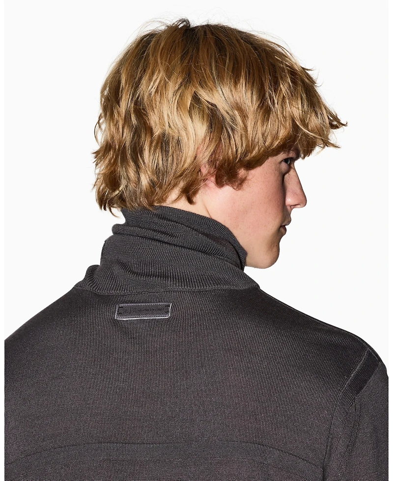 A|X Armani Exchange Men's Cozy Lab Wool Turtleneck Sweater