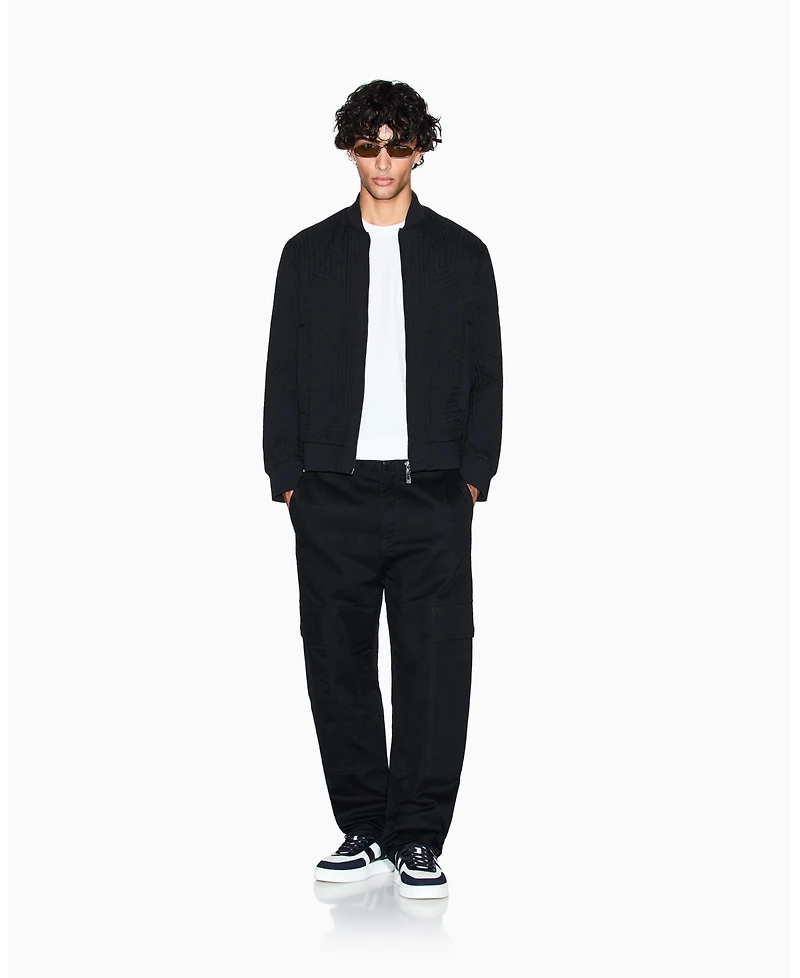 A|X Armani Exchange Men's Mercerized Jacquard Allover Logo T-Shirt