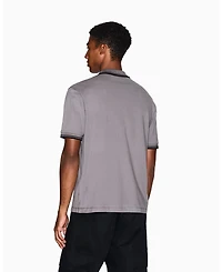 A|X Armani Exchange Men's Cozy Lab Pique with Collar Tipping Polo Shirt