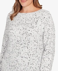 Ruby Rd. Plus Size Speckled Chenille Eyelash Sweater