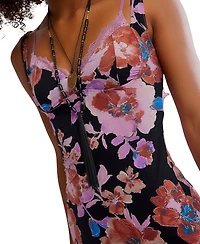 Free People Women's Party Crasher Printed Midi Slip