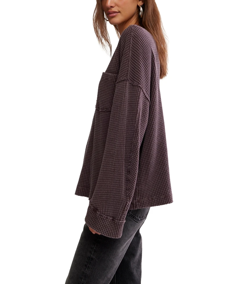 Free People Women's Dawson Pocket Oversized Pull-On Top