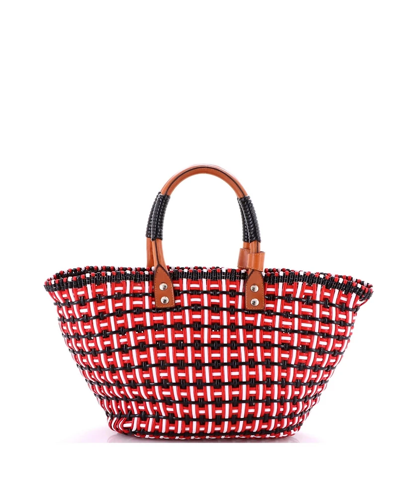 Pre-Owned Balenciaga Small Bistro Panier Bag Woven Faux Leather