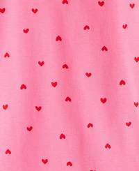 Carter's Girls Toddler 2T-5T 4-Piece Cherry and Heart Snug Fit Long-Sleeve Top Pants Pajama Set