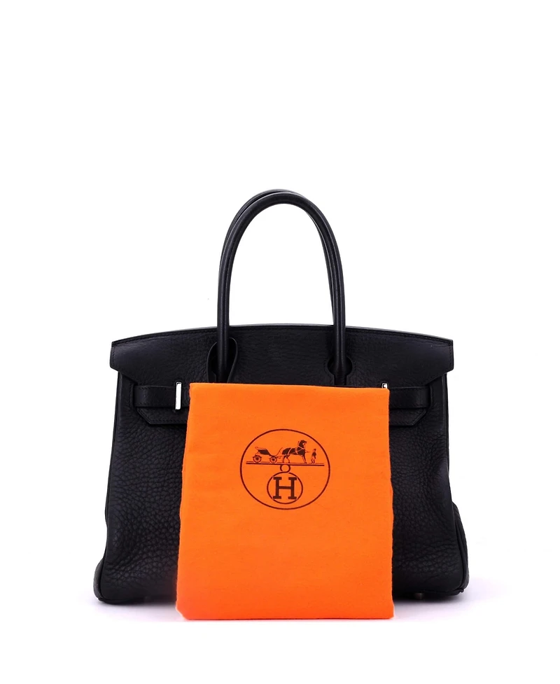 Pre-Owned Hermes Birkin Handbag Clemence with Palladium Hardware
