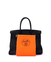 Pre-Owned Hermes Birkin Handbag Clemence with Palladium Hardware