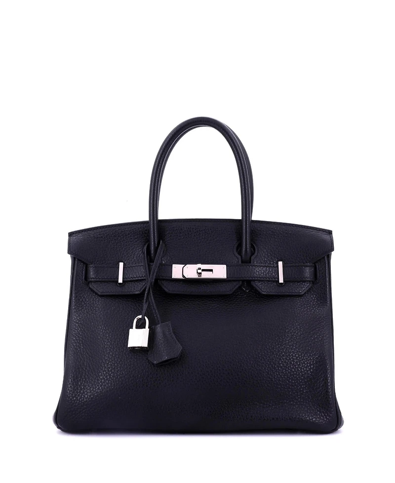 Pre-Owned Hermes Birkin Handbag Clemence with Palladium Hardware