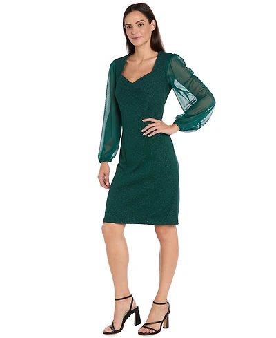 R & M Richards Women's Long-Sleeve Sheath Dress
