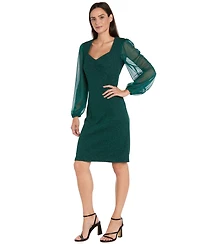 R & M Richards Women's Long-Sleeve Sheath Dress