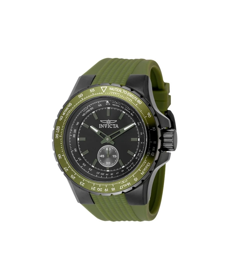 Invicta Men's Aviator Quartz Multifunction Black Dial Watch