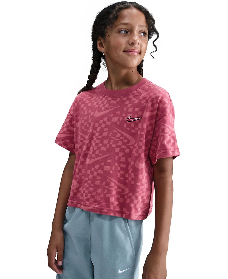 Nike Girls 7-16 Sportswear Relaxed Fit T-Shirt