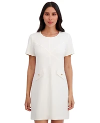 London Times Women's Short-Sleeve Mini Dress