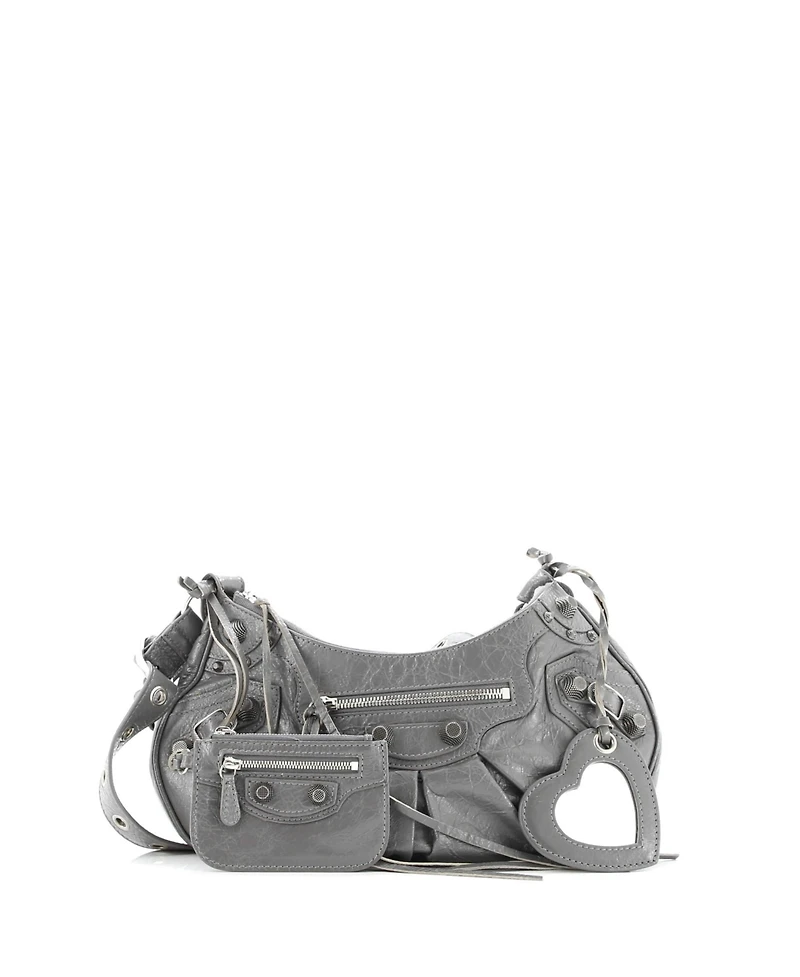 Pre-Owned Balenciaga Small Le Cagole Giant Studs Shoulder Bag Leather