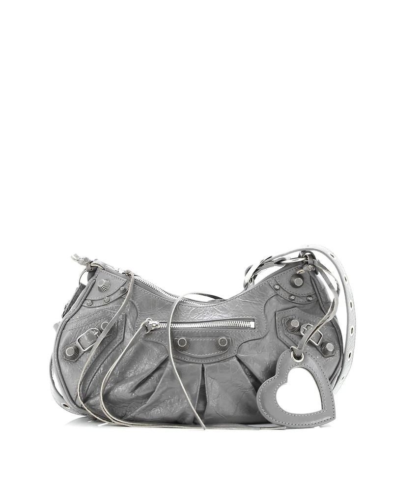 Pre-Owned Balenciaga Small Le Cagole Giant Studs Shoulder Bag Leather