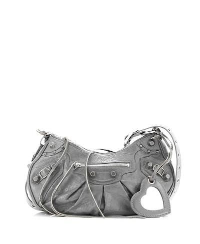 Pre-Owned Balenciaga Small Le Cagole Giant Studs Shoulder Bag Leather