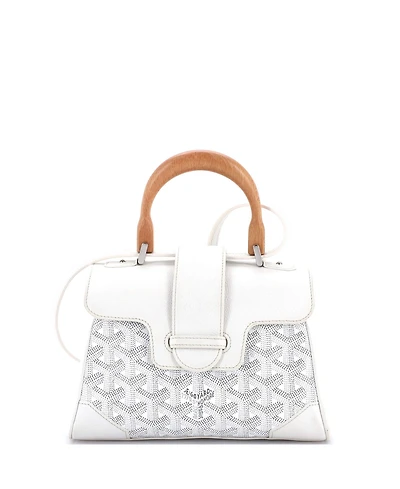 Pre-Owned Goyard Mini Saigon Top Handle Bag Coated Canvas with Leather