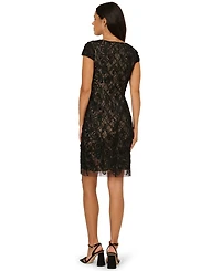 Adrianna Papell Women's Beaded V-Neck Dress