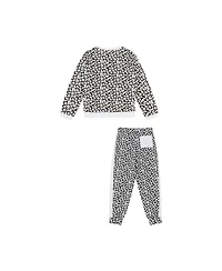 Mixed Up Clothing Kids Crewneck Sweatshirt and Jogger Pants Set - Black/White-Hello