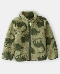 Carter's Boys Toddler 2T-5T Dinosaur Sherpa Zip-Up Jacket