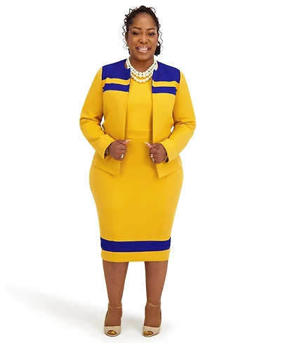 Kasper Seam Women's Crewneck Stripe Detail Sheath Dress