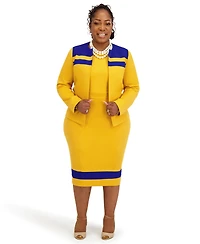 Kasper Seam Women's Crewneck Stripe Detail Sheath Dress