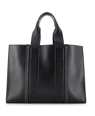 Pre-Owned Chloe Large Woody Tote Leather