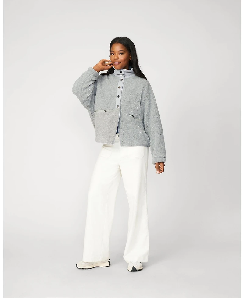 Cable & Gauge Women's Cozy Sherpa Stand Collar Jacket