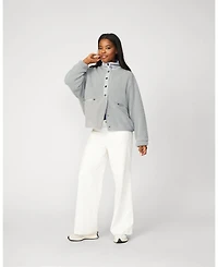 Cable & Gauge Women's Cozy Sherpa Stand Collar Jacket