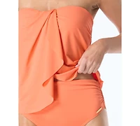 Vince Camuto Strapless Draped Tankini Top