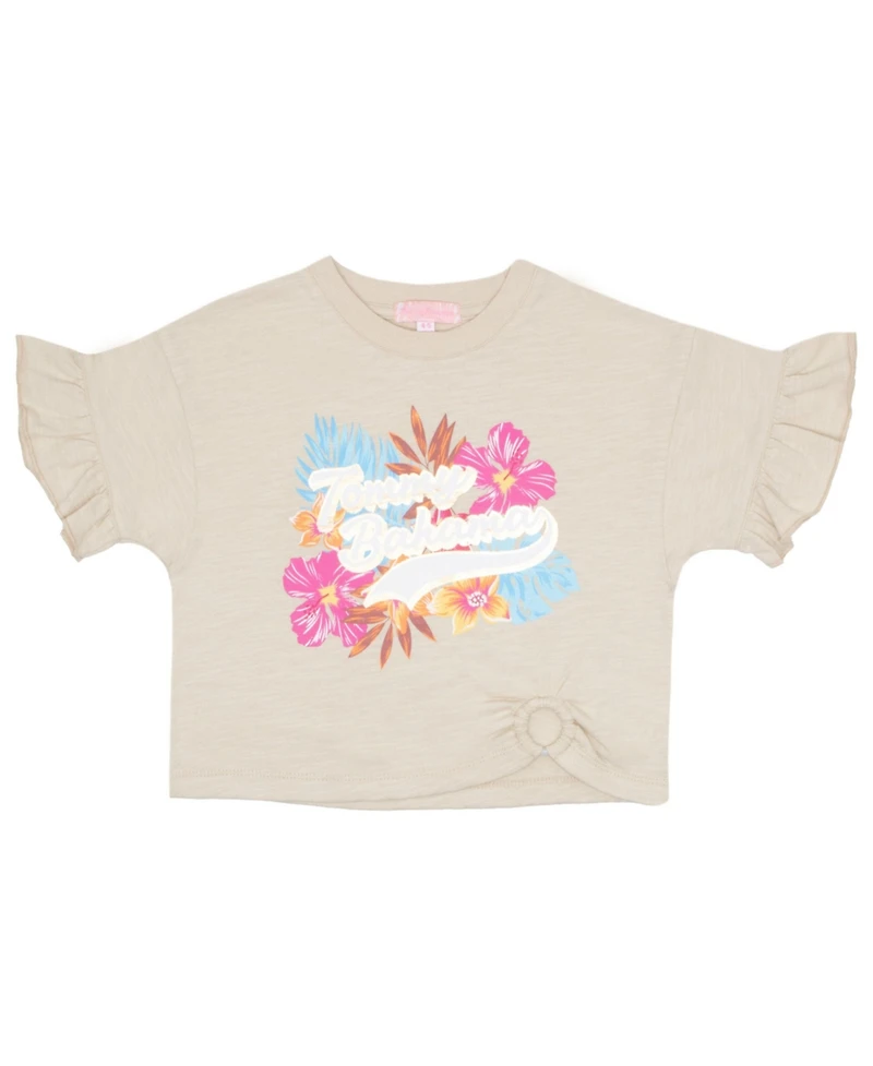 Tommy Bahama Girls 3 Piece Grpahic T-Shirt, Tank Top and Shorts Summer Set