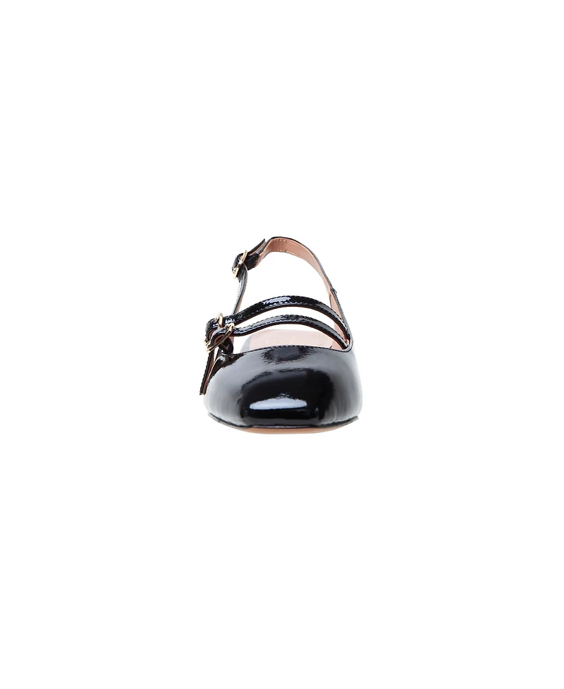 Linea Paolo Cassian | Low Block Heel Double Strap Mary Jane Slingback