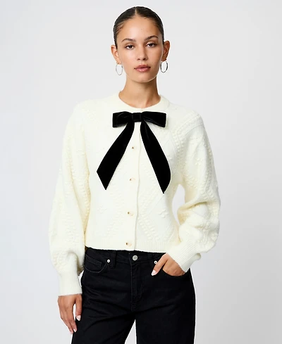 French Connection Women's Long-Sleeve Bow Detail Sweater