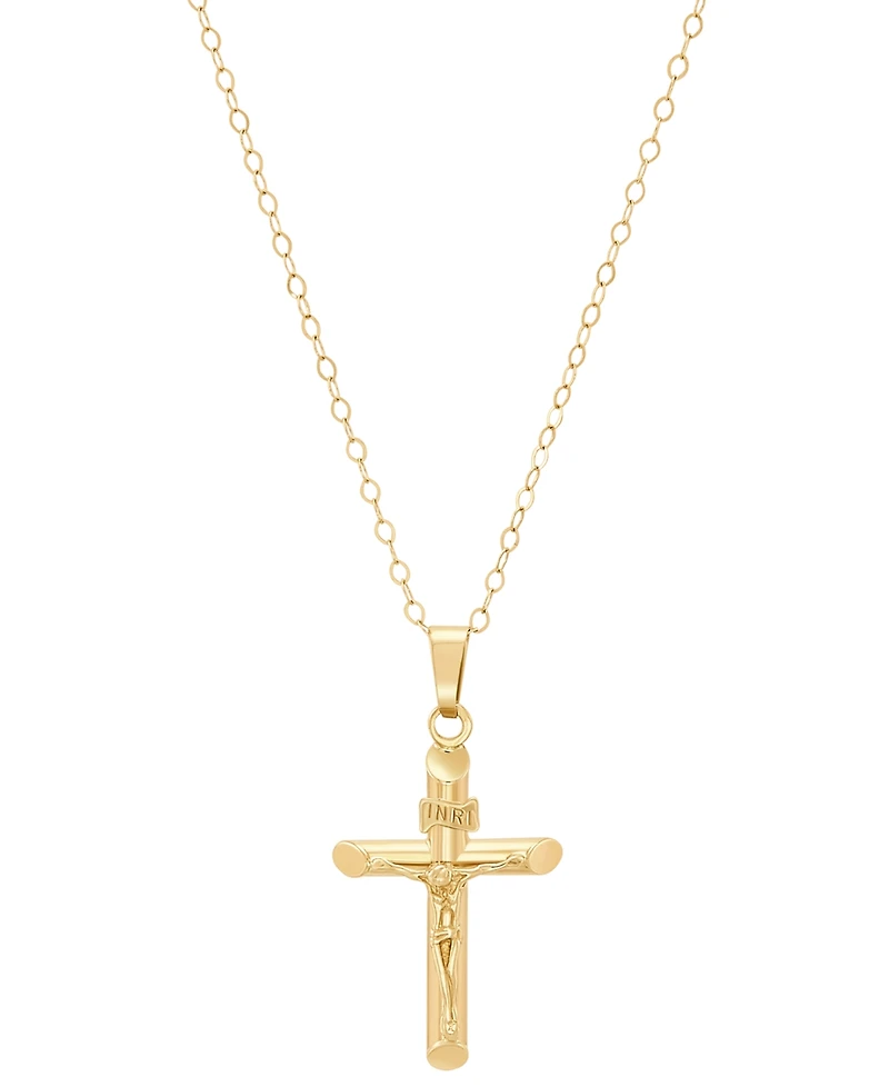 Macy's Children's Crucifix Cross Pendant Necklace in 14K Yellow Gold