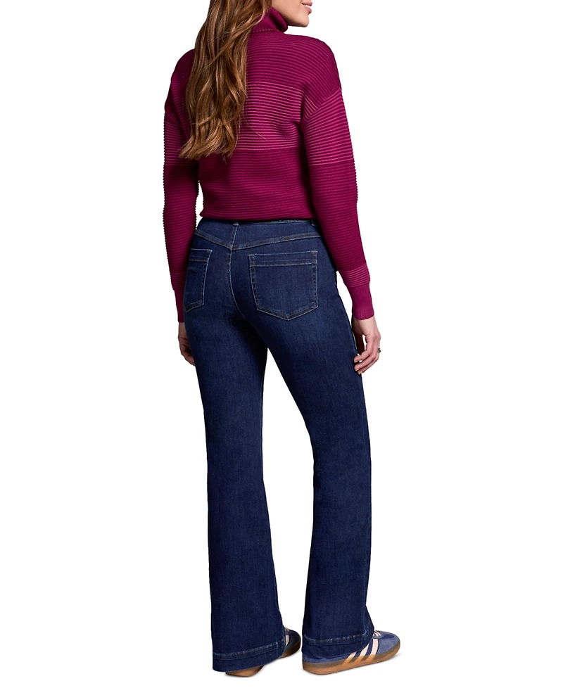 Tribal Women's Audrey Boundless Stretch Denim Pull-On Flare Jeans