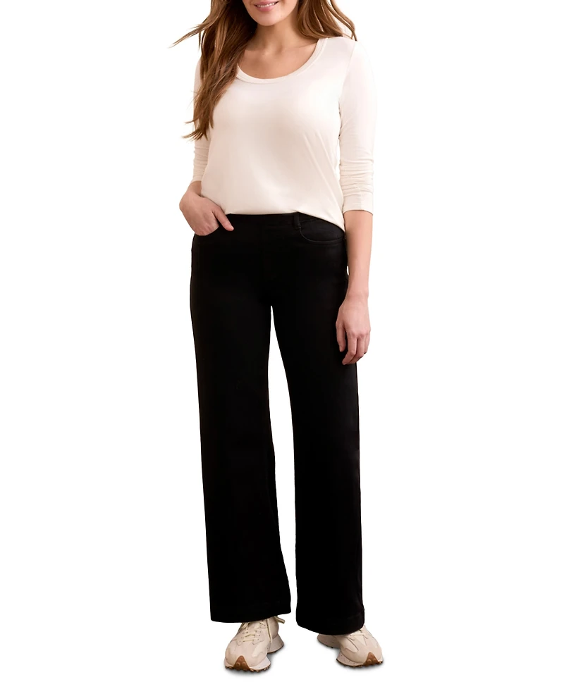 Tribal Women's Audrey Boundless Stretch Denim Pull-On Flare Jeans