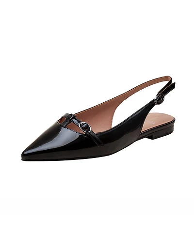 Celina | T-Strap Mary Jane Slingback Flat