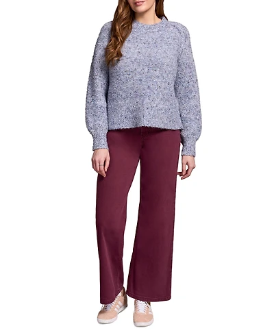 Tribal Women's Boucle Long Sleeve Crew Neck Sweater