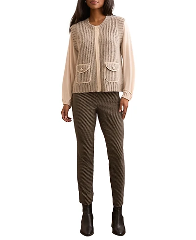 Tribal Women's Crew Neck Sleeveless Jacket