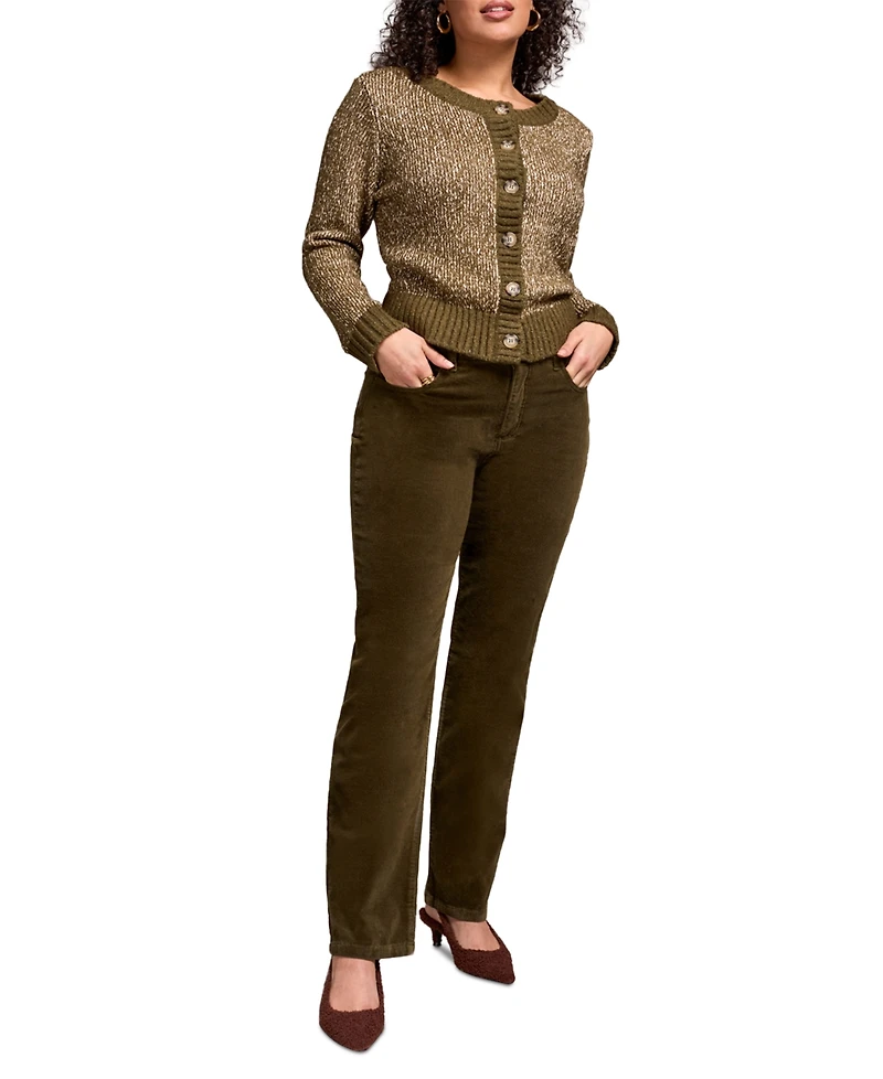 Tribal Women's Straight Leg Stretch Cordoroy Pants