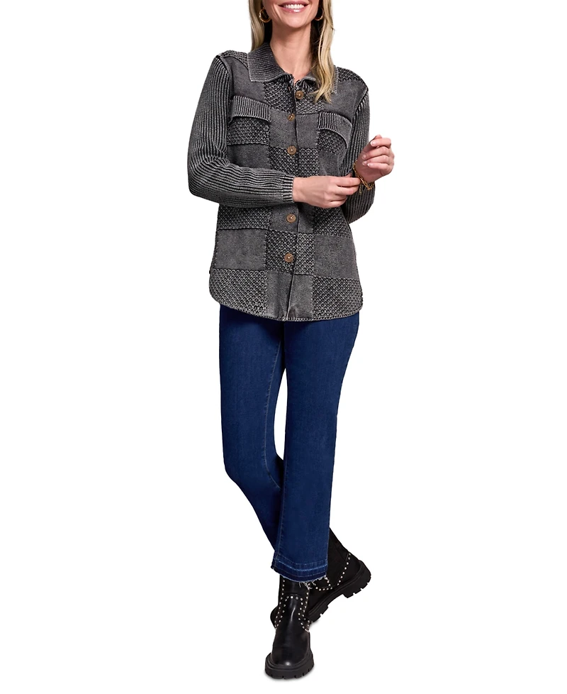 Tribal Women's Special Wash Collared Sweater